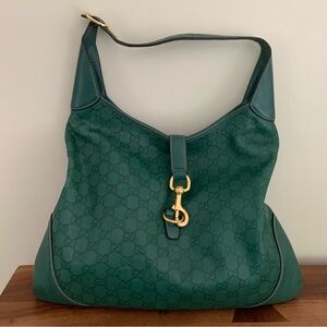 Gucci Jackie Guccissima Leather Hobo Bag Green